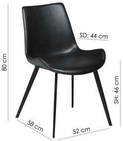 Кафяв трапезен стол от изкуствена кожа DAN-FORM Дания Hype - DAN-FORM Denmark