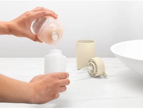Дозатор за течен сапун Brabantia ReNew 1006264, 250 мл, Нехлъзаща основа, Без прокапване, Бежов