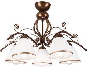 Полилей за повърхностен монтаж RETRO 5xE27/60W/230V бронзова патина