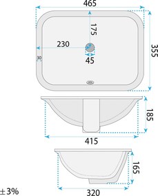 Умивалник за вграждане Rea Anabel 46