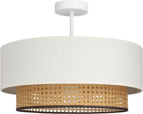 Плафон NATIA 1xE27/60W/230V Ø 45 см бял/кафяв