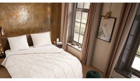 Кремаво двойно удължено спално бельо от микрофибър 200x220 cm Pure Elegance – Good Morning