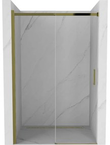 Mexen Omega плъзгаща се душ кабина 130 см, прозрачно, златно - 825-130-000-50-00