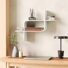 Бял двуетажен рафт от каучуково дърво 62 cm Montage - Umbra