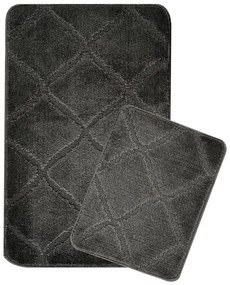 Антрацитни килими за баня в комплект от 2 бр. 50x80 cm Cizgili – Foutastic
