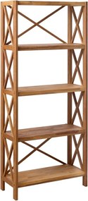 Стелаж от масивен дъб в естествен цвят 70x161 cm X-Shelf – Unique Furniture