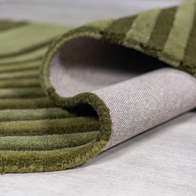 Зелен ръчно изработен вълнен килим 200x290 cm Conway Retro – Flair Rugs