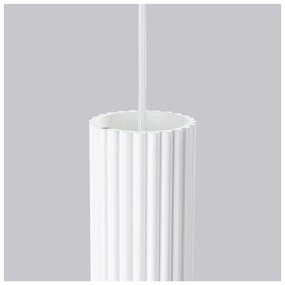 Бяло висящо осветително тяло Gleam – Sollux