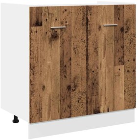 856077 vidaXL Долен шкаф за мивка, Lyon Стара дървесина, 80x46x81,5 см