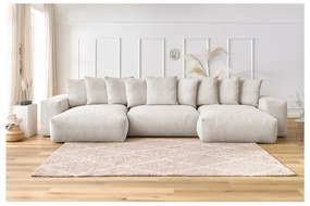 Кремав ъглов диван от рипсено кадифе Voltaire – Bobochic Paris