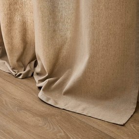 Кафяво перде със смес от памук 140x240 cm Everest – douceur d'intérieur