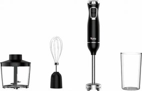 Пасатор, чопър и миксер 3в1 Oliver Voltz OV51112WSC, 800W, 700 мл, 2 скорости, Острие и приставка за разбъркване от неръждаема стомана, Черен