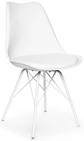 Комплект от 2 бели стола с бяла метална основа Eco - Bonami Essentials