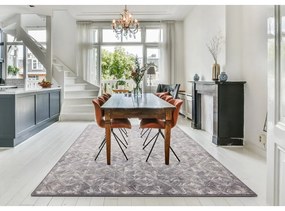 Сив вълнен килим 200x300 cm Moire - Agnella