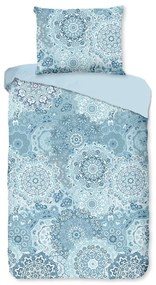Синьо памучно спално бельо за двойно легло , 160 x 220 cm Mandala - Bonami Selection