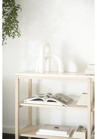 Конзолна маса в кафяво и бежово с каменен плот 140x40 cm Orwel - Rowico