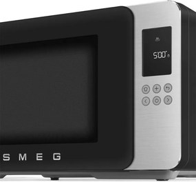 Микровълнова фурна с грил 4в1 SMEG Collezione MOC01BLMEU, 1900W, 29 л, 18 програми, Плавно затваряне, Звуков сигнал, LCD, Черен мат