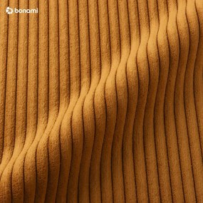 Сгъваем/с място за съхранение ъглов диван от рипсено кадифе в цвят горчица Voltaire – Bobochic Paris