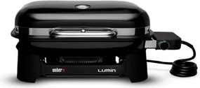Електрическо барбекю Weber Lumin Compact WB91010979DL, 2200W, 315C MAX, Емайлирани с порцелан чугунени скари, Черен