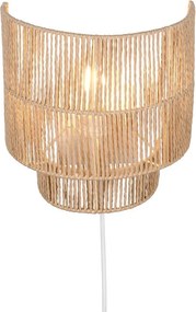 Стенна лампа с USB в естествен цвят Satna – Reality