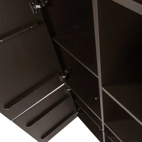 Тъмнокафяв модулен шкаф от масивен бор 108x215 cm Meggy – WOOOD