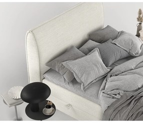 Кремаво боксспринг легло с място за съхранение 200x200 cm Melba – Maison de Rêve