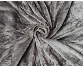 Сив чаршаф от микроплюш , 180 x 200 cm - My House