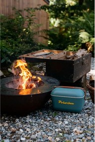 Хладилна чанта Polarbox Classic, 20 литра, AIRPOP полистирол, 5-15C до 24 часа, Класическа кожена каишка, Тъмносин/Розов