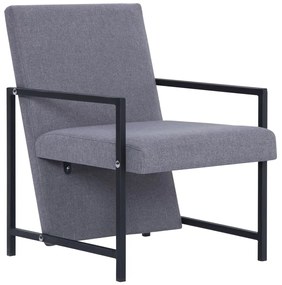 282155 vidaXL Фотьойл, светлосив, текстил