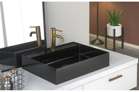 Черна мивка от неръждаема стомана 55x42 cm Aurum – Sapho