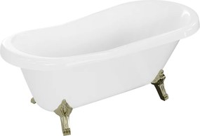 Mexen Retro самостоятелна вана 150 x 73 см, бяла, златни крака - 53251507300-50