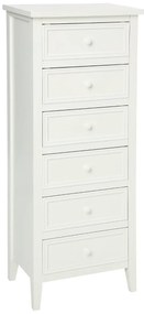 Скрин atmosphera Charm, 6 чекмеджета, MDF, 45x35x113 cm - Бял