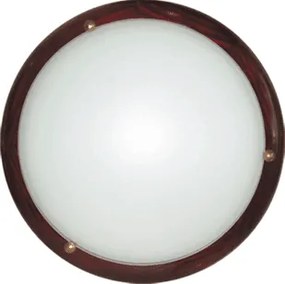 Плафониера ДЪРВО КРЪГ, ø300, махагон, 1xE27
