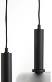 Черна лампа за таван със стъклен абажур 100x22 cm Lekar - Light &amp; Living