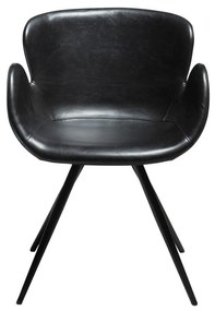 Черен тапициран трапезен стол с подлакътници Gaia – DAN-FORM Denmark