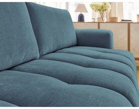 Син сгъваем/с място за съхранение диван 251 cm Fuji – Bobochic Paris