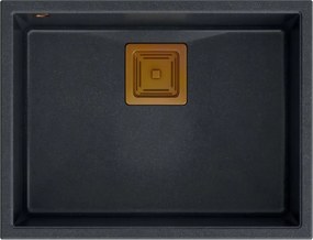 гранитна мивка DAVID 50 Black Metallic