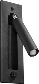 Черна метална стенна лампа Chimery – Sollux