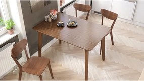 РОКСИ Натурален Орех - ДЪРВЕНА ПРАВОЪГЪЛНА МАСА 120x80 см РЕТРО ЗА КУХНЯ/ ТРАПЕЗАПИЯ