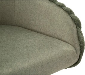 Зелени тапицирани бар столове в комплект с подлакътници 2 бр. (височина на седалката 78 cm) Alaska – Mauro Ferretti