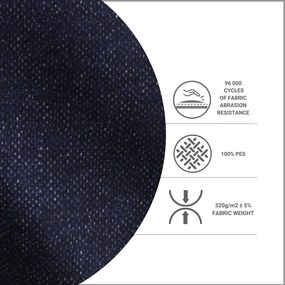 Боксспринг легло в тъмносин и естествен цвят с място за съхранение 200x200 cm Asahi – Maison de Rêve