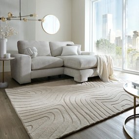 Кремав ръчно изработен вълнен килим 200x290 cm Mesmerise Natural – Flair Rugs