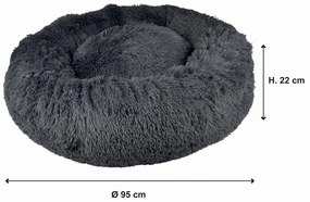 Тъмносиво легло за куче ø 95 cm – Love Story