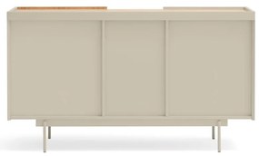 Нисък скрин в светлосиво и естествен дъб 130x78 cm Otto - Teulat