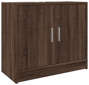 848100 vidaXL Долен шкаф за мивка, кафяв дъб, 63x29x55 см, инженерно дърво