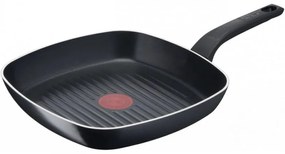 Грил Тиган Tefal B5674053, 26 см, Титаниево покритие, Diffusion дъно, Thermo-Signal, Thermo-Spot, Черен