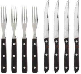 Черно-сребристи прибори за хранене от неръждаема стомана 8 бр. Old Farmer Classic – Gense