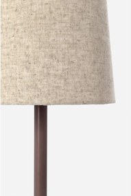 Бежова метална настолна лампа с текстилен абажур (височина 60 cm) Assam – Bizzotto