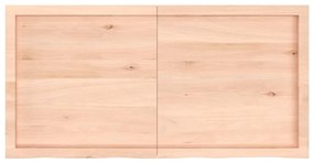 363578 vidaXL Стенен рафт, 120x60x(2-4) см, необработен масивен дъб