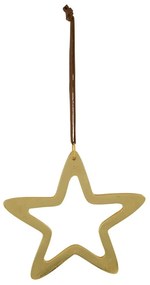 Висяща коледна украса в златна звезда - Ego Dekor